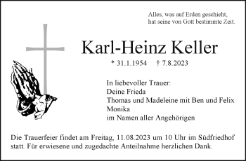 Traueranzeigen Von Karl Heinz Keller Nordbayerischer Kurier