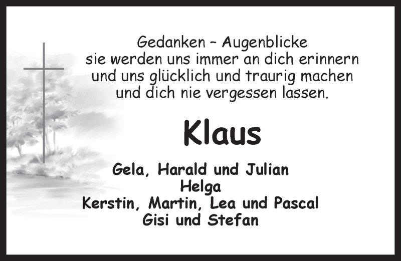 Traueranzeige für Klaus Kretschmer vom 15.12.2012 aus Nordbayerischer Kurier