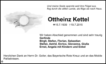 Anzeige von Ottheinz Kettel von Nordbayerischer Kurier