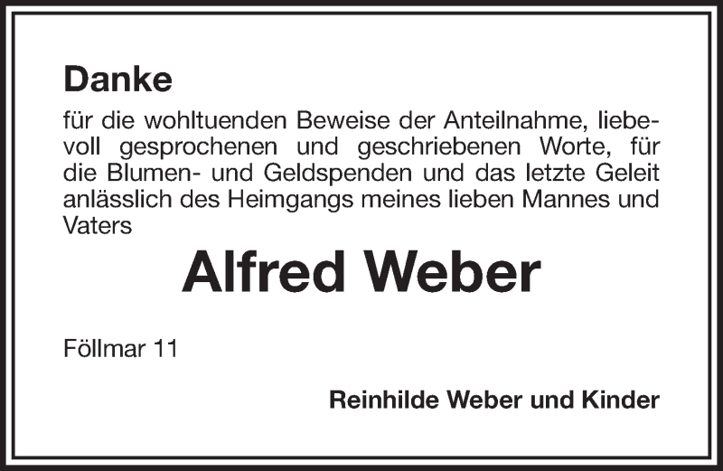  Traueranzeige für Alfred Weber vom 23.02.2015 aus Nordbayerischer Kurier