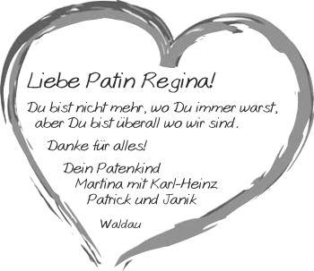 Anzeige von Regina Maisel von Nordbayerischer Kurier