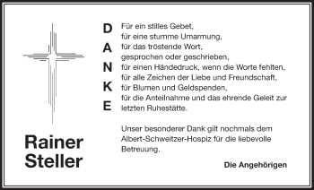 Anzeige von Rainer Steller von Nordbayerischer Kurier