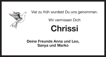Anzeige von Christian Parchent von Nordbayerischer Kurier