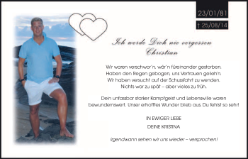 Anzeige von Christian Parchent von Nordbayerischer Kurier