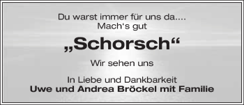 Anzeige von Jürgen Richter von Nordbayerischer Kurier