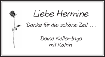 Anzeige von Hermine Grünbaum von Nordbayerischer Kurier