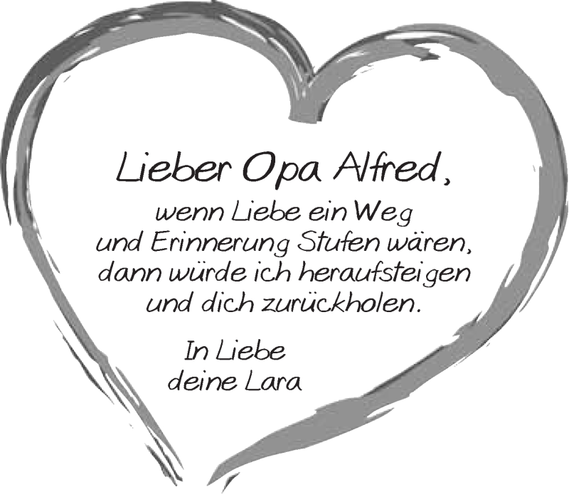  Traueranzeige für Alfred Weber vom 03.02.2015 aus Nordbayerischer Kurier