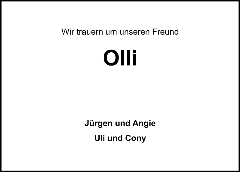 Traueranzeige für Oliver Rauh vom 11.03.2015 aus Nordbayerischer Kurier