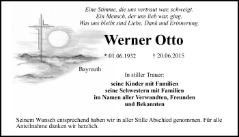 Anzeige von Werner Otto von Nordbayerischer Kurier