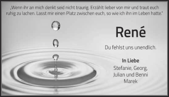 Anzeige von René Mohr von Nordbayerischer Kurier