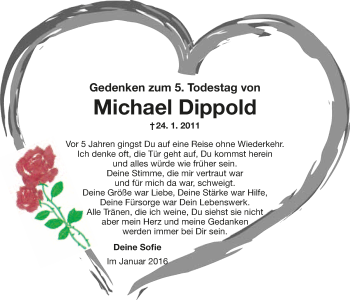 Anzeige von Michael Dippold von Nordbayerischer Kurier
