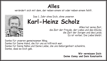 Anzeige von Karl-Heinz Scholz von Nordbayerischer Kurier