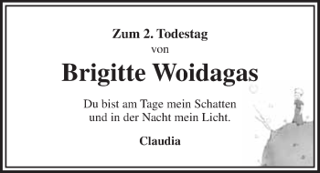 Anzeige von Brigitte Woidagas  von Nordbayerischer Kurier