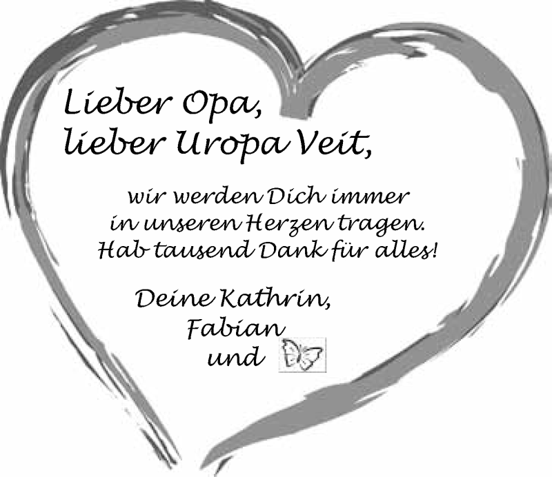  Traueranzeige für Veit Vogel vom 10.09.2016 aus Nordbayerischer Kurier