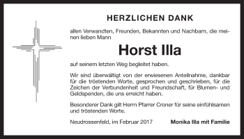 Anzeige von Horst Illa von Nordbayerischer Kurier