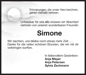 Anzeige von Simone Zeuschel von Nordbayerischer Kurier