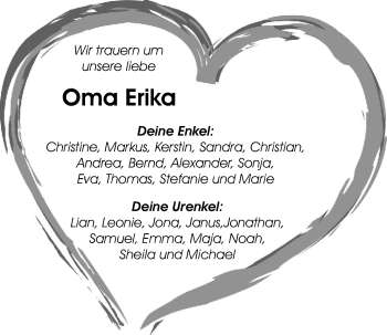 Anzeige von Erika Bräutigam von Nordbayerischer Kurier