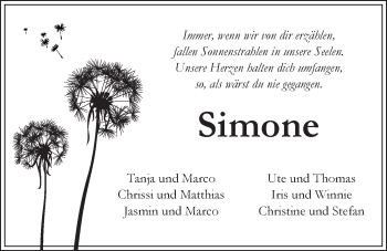 Anzeige von Simone Zeuschel von Nordbayerischer Kurier