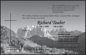 Anzeige von Richard Tauber von Nordbayerischer Kurier