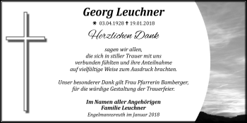 Anzeige von Georg Leuchner von Nordbayerischer Kurier