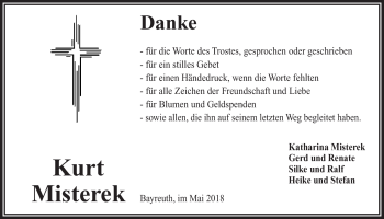 Anzeige von Kurt Miserek von Nordbayerischer Kurier