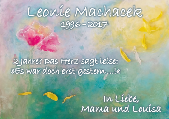 Anzeige von Leonie Elaine Machacek von Nordbayerischer Kurier