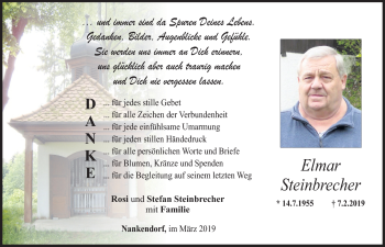 Anzeige von Elmar Steinbrecher von Nordbayerischer Kurier