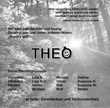 Anzeige von Theo KA von Nordbayerischer Kurier