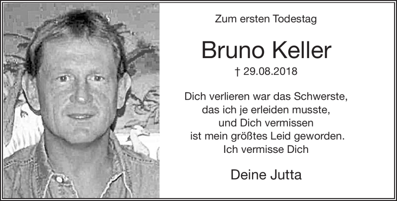  Traueranzeige für Bruno Keller vom 29.08.2019 aus Nordbayerischer Kurier