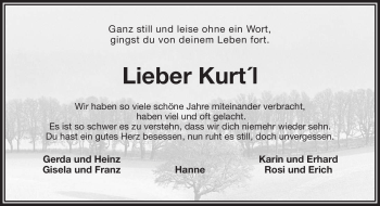 Anzeige von Kurt´l KA von Nordbayerischer Kurier