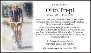 Anzeige von Otto Trepl von Nordbayerischer Kurier