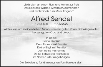Anzeige von Alfred Sendel von Nordbayerischer Kurier