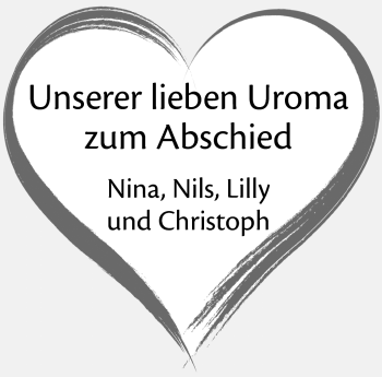 Anzeige von Margarete Müller von Nordbayerischer Kurier