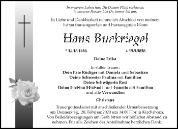 Anzeige von Hans Ruckriegel von Nordbayerischer Kurier