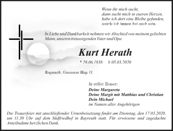 Anzeige von Kurt Herath von Nordbayerischer Kurier