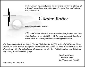 Anzeige von Günter Rotter von Nordbayerischer Kurier