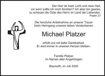 Anzeige von Michael Platzer von Nordbayerischer Kurier