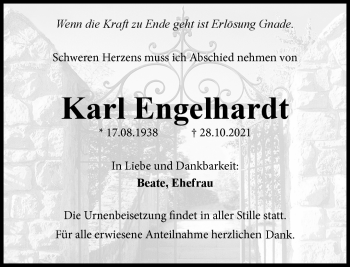 Anzeige von Karl Engelhardt von Nordbayerischer Kurier