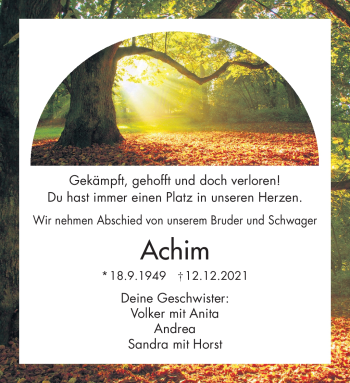 Anzeige von Achim Kowald von Nordbayerischer Kurier