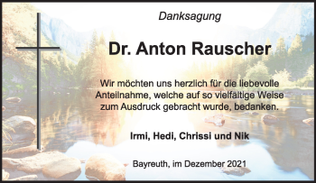 Anzeige von Anton Rauscher von Nordbayerischer Kurier