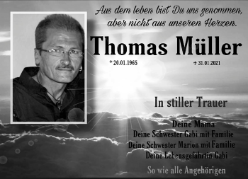 Anzeige von Thomas Müller von Nordbayerischer Kurier