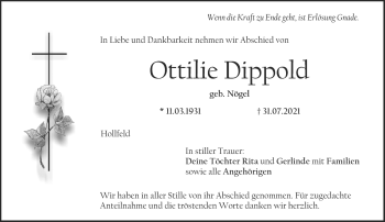 Anzeige von Ottilie Dippold von Nordbayerischer Kurier