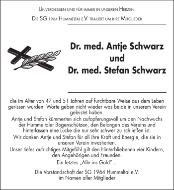 Anzeige von Dres. med. Stefan und Antje Schwarz von Nordbayerischer Kurier