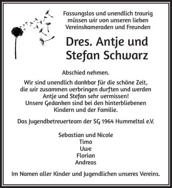 Anzeige von Dres. med. Stefan und Antje Schwarz von Nordbayerischer Kurier