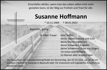 Anzeige von Susanne Hoffmann von Nordbayerischer Kurier