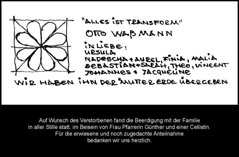  Traueranzeige für Otto Waßmann vom 29.06.2023 aus Nordbayerischer Kurier