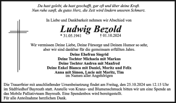 Anzeige von Ludwig Bezold von Nordbayerischer Kurier