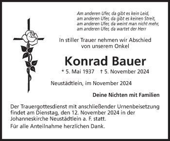 Anzeige von Konrad Bauer von Nordbayerischer Kurier