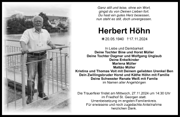 Anzeige von Herbert Höhn von Nordbayerischer Kurier