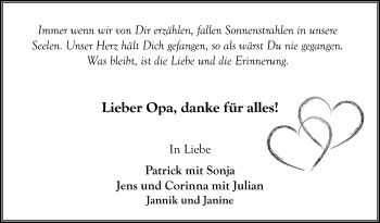 Anzeige von Christoph Engelbrecht von Nordbayerischer Kurier